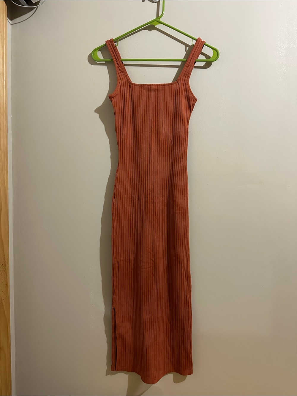 wild fable Rust Ribbed Maxi Dress